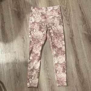 Athleta Floral Women's Jeggings - Pink and Cream